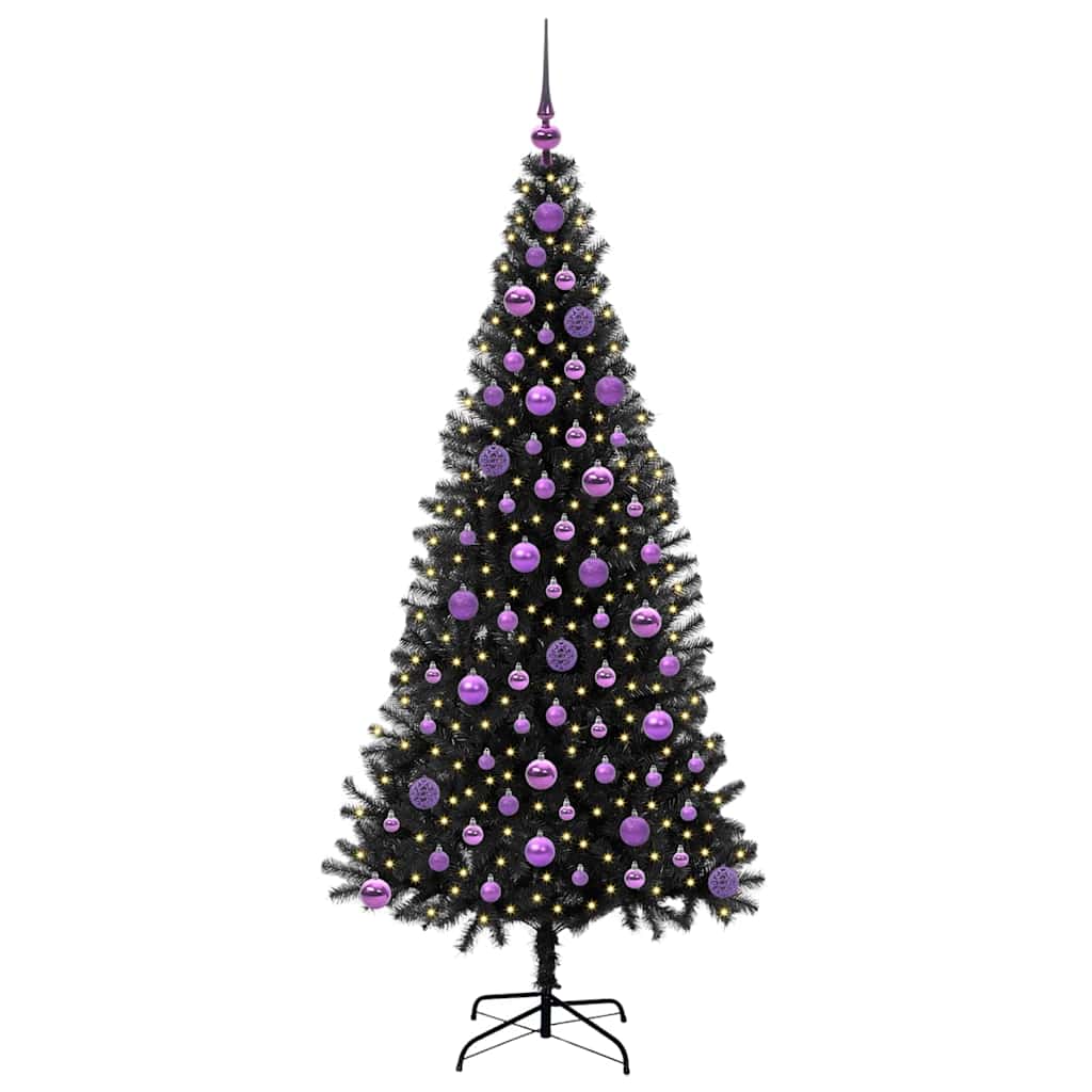 Weihnachtsbaum Schwarz 180 cm PVC