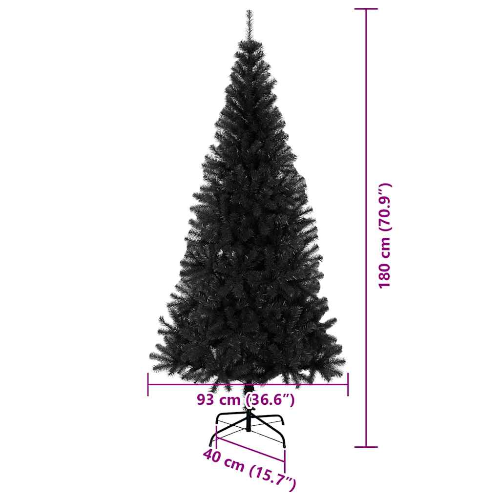 Weihnachtsbaum Schwarz 180 cm PVC