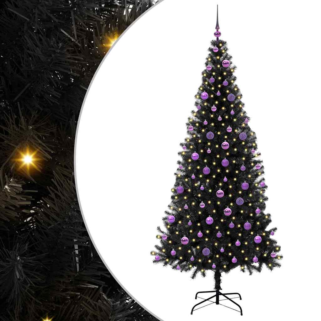 Weihnachtsbaum Schwarz 210 cm PVC