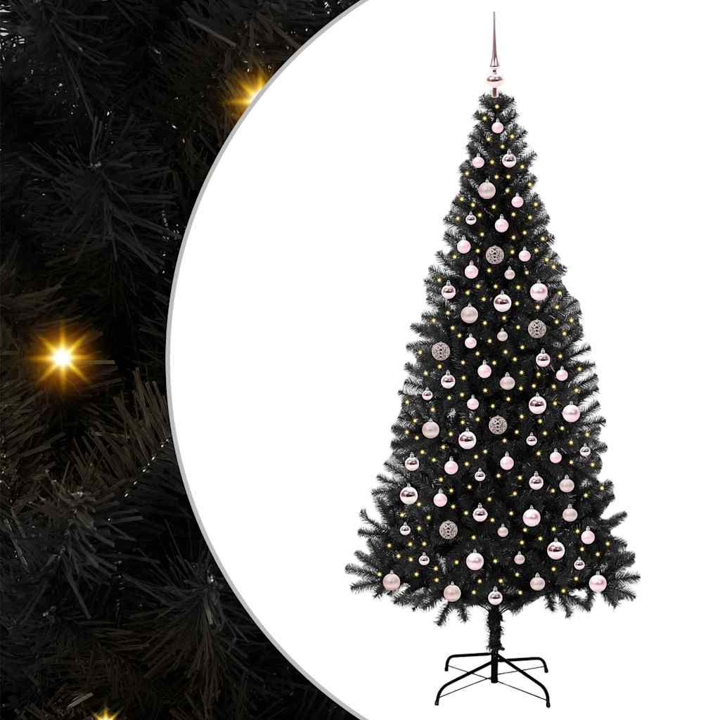 Weihnachtsbaum Schwarz 240 cm PVC