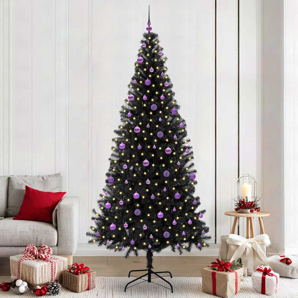 Weihnachtsbaum Schwarz 240 cm PVC