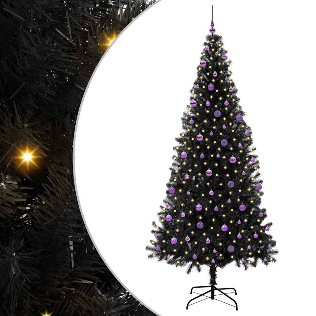 Weihnachtsbaum Schwarz 240 cm PVC