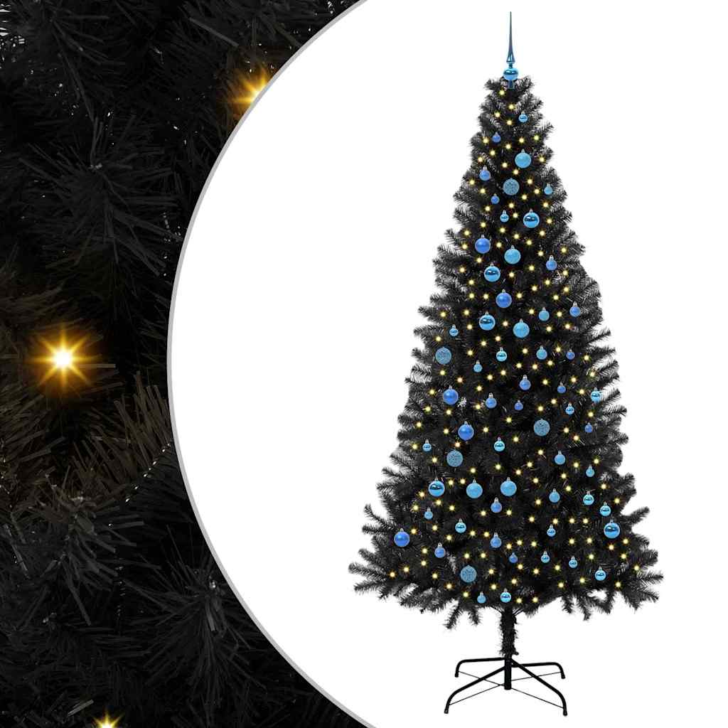 Weihnachtsbaum Schwarz 240 cm PVC