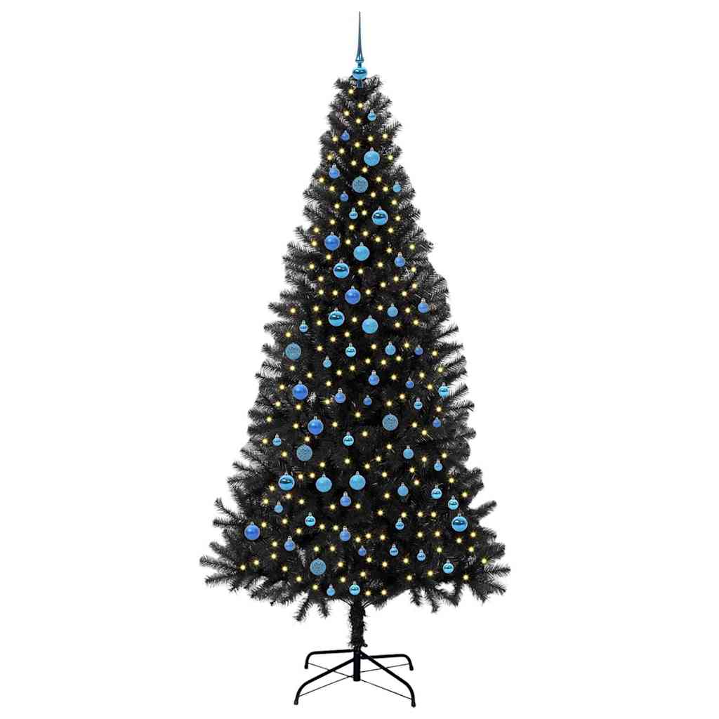 Weihnachtsbaum Schwarz 240 cm PVC