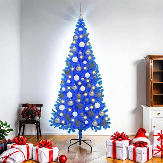 Künstliche Weihnachtsbäume Blau 180 cm PVC