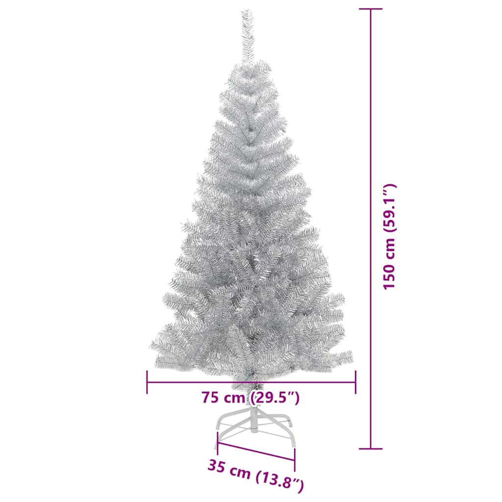 Weihnachtsbaum Silber 150 cm PET
