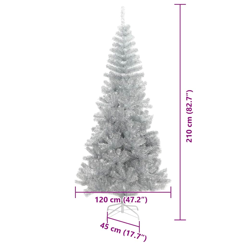 Weihnachtsbaum Silber 210 cm PET