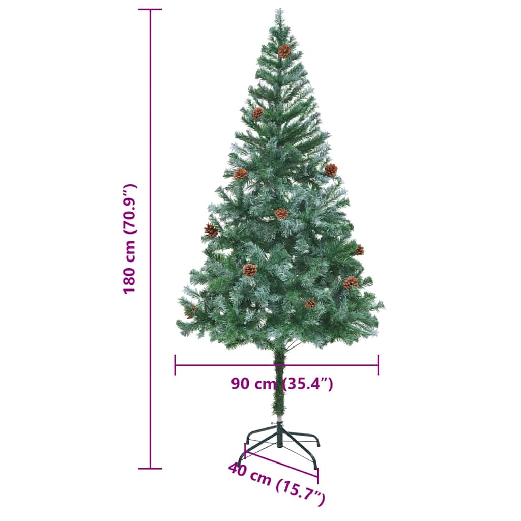 Künstlicher Weihnachtsbaum Grün 180 cm PVC und Stahl