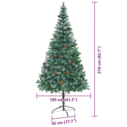 Künstlicher Weihnachtsbaum Grün 210 cm PVC und Stahl
