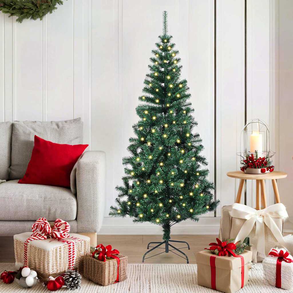 Künstlicher vorbeleuchteter Weihnachtsbaum Grün 150 cm