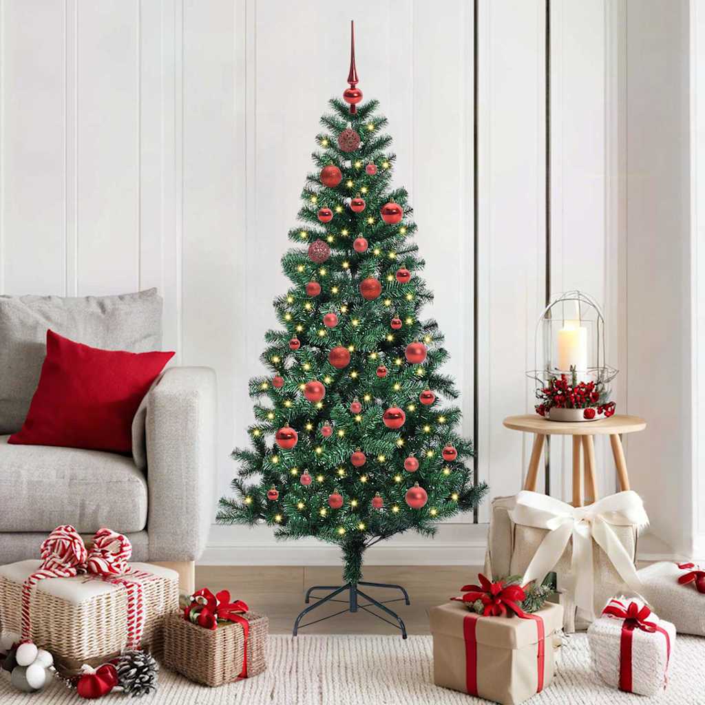 Künstlicher vorbeleuchteter Weihnachtsbaum Grün 150 cm