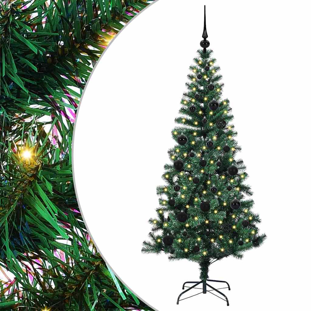 Künstlicher vorbeleuchteter Weihnachtsbaum Grün 150 cm