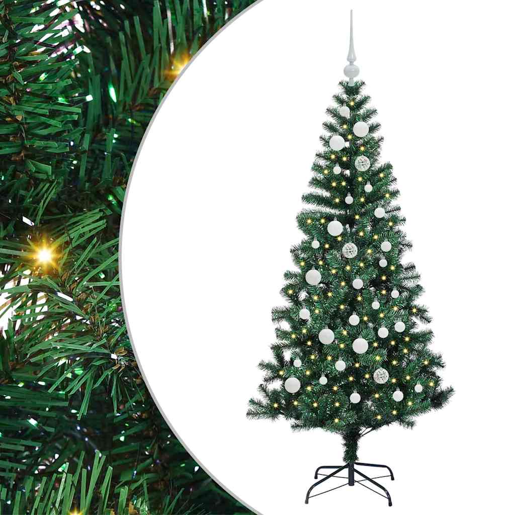 Künstlicher vorbeleuchteter Weihnachtsbaum Grün 150 cm
