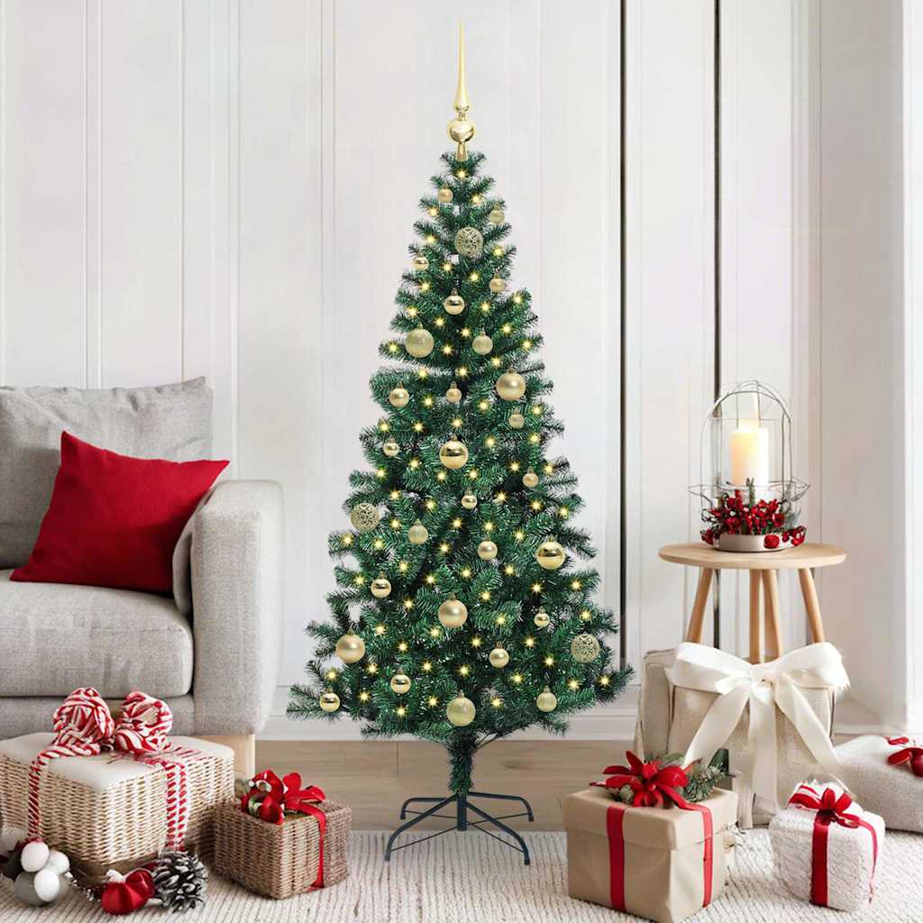 Künstlicher vorbeleuchteter Weihnachtsbaum Grün 150 cm
