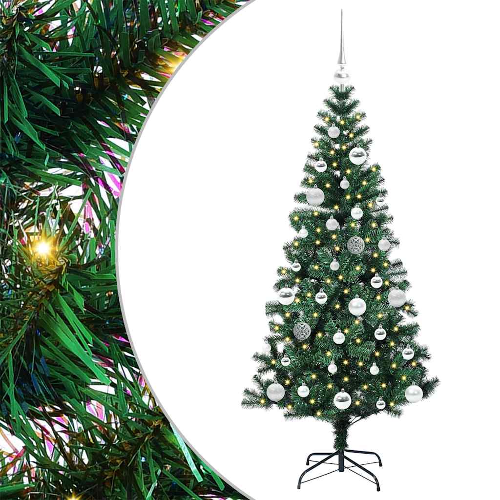 Künstlicher vorbeleuchteter Weihnachtsbaum Grün 150 cm