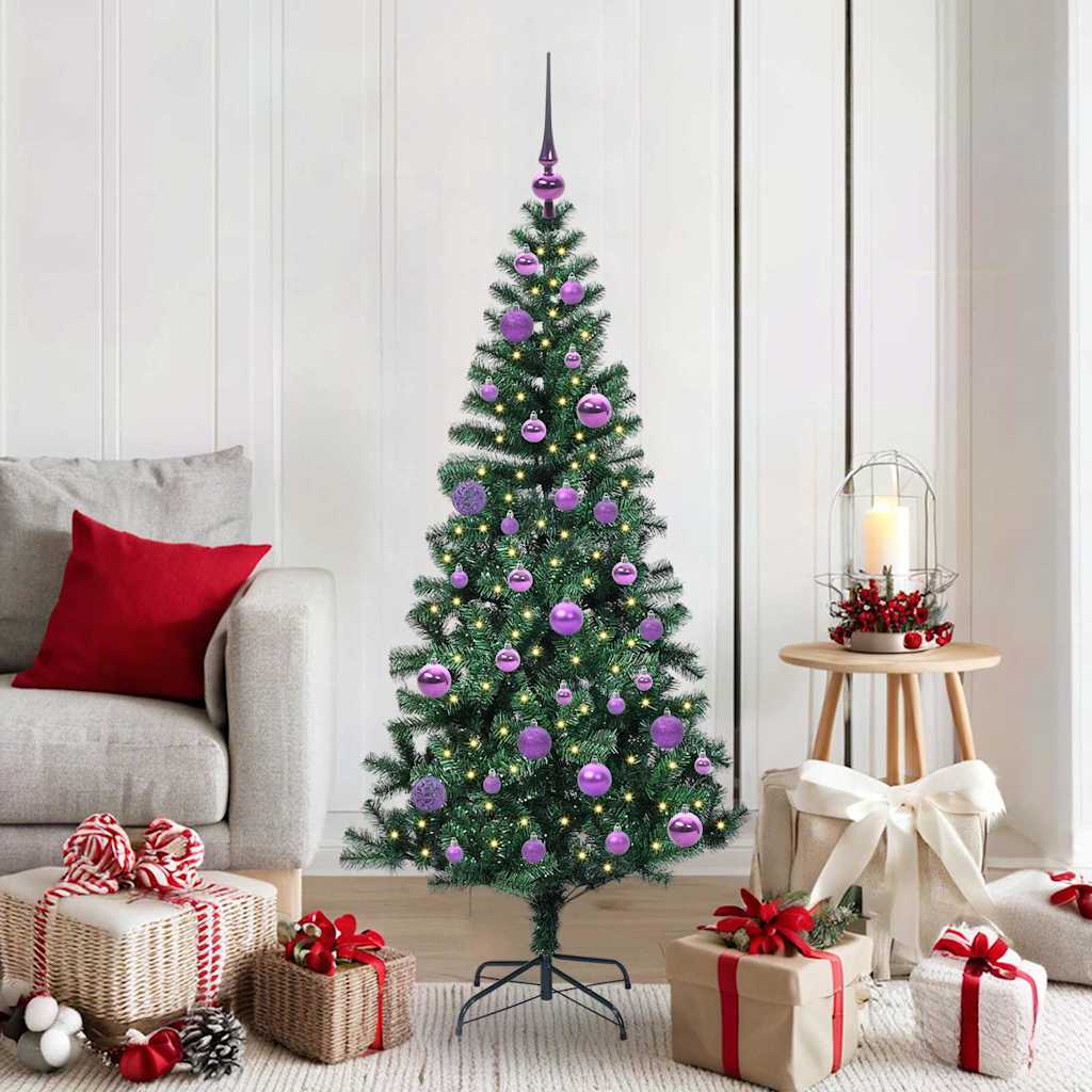 Künstlicher vorbeleuchteter Weihnachtsbaum Grün 150 cm