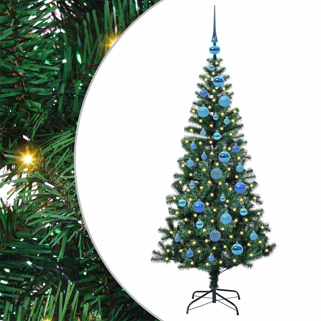 Künstlicher vorbeleuchteter Weihnachtsbaum Grün 150 cm