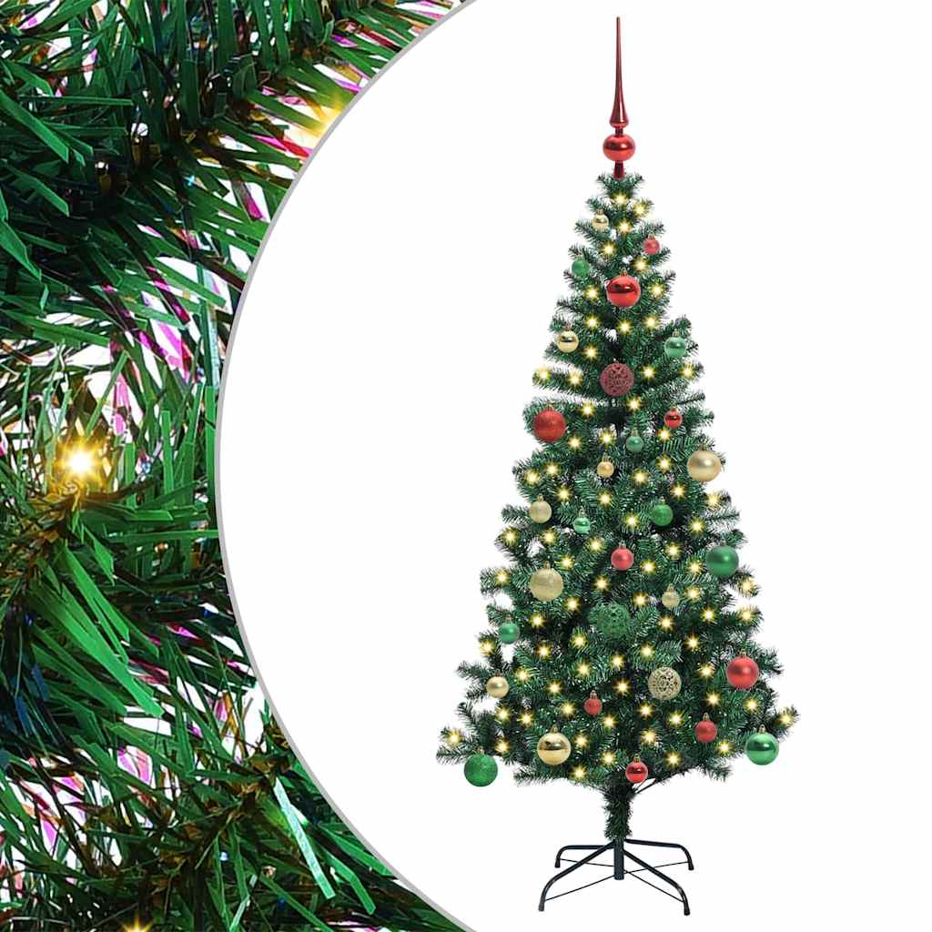Künstlicher vorbeleuchteter Weihnachtsbaum Grün 150 cm