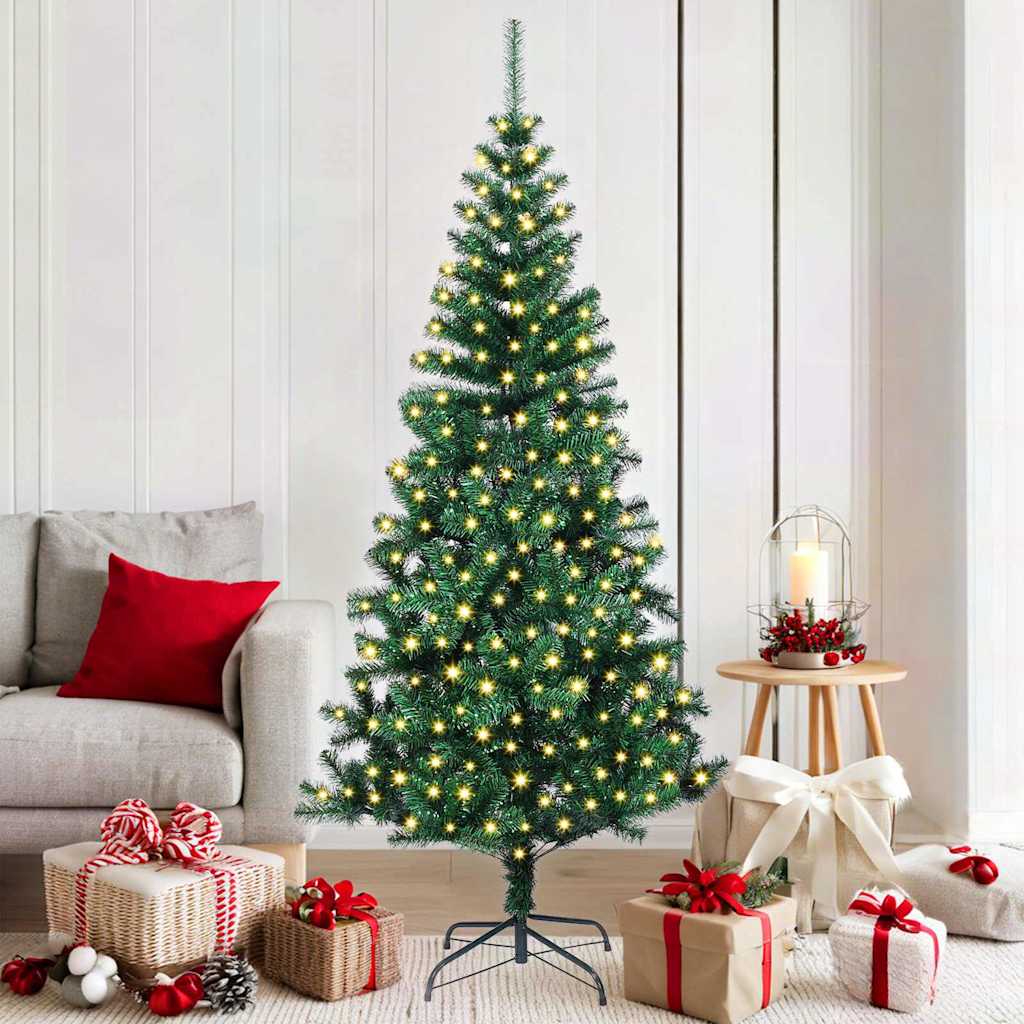 Künstlicher vorbeleuchteter Weihnachtsbaum Grün 180 cm