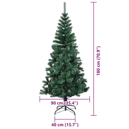 Künstlicher vorbeleuchteter Weihnachtsbaum Grün 180 cm