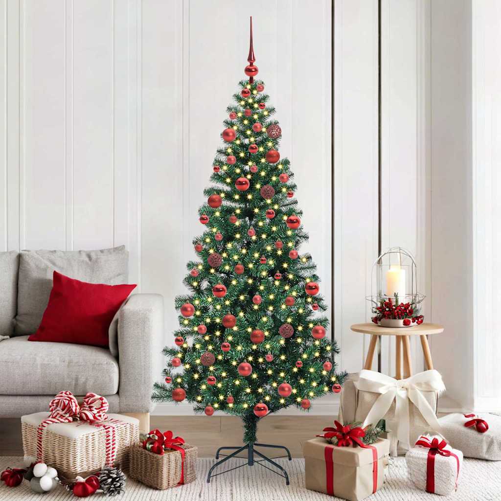 Künstlicher vorbeleuchteter Weihnachtsbaum Grün 180 cm