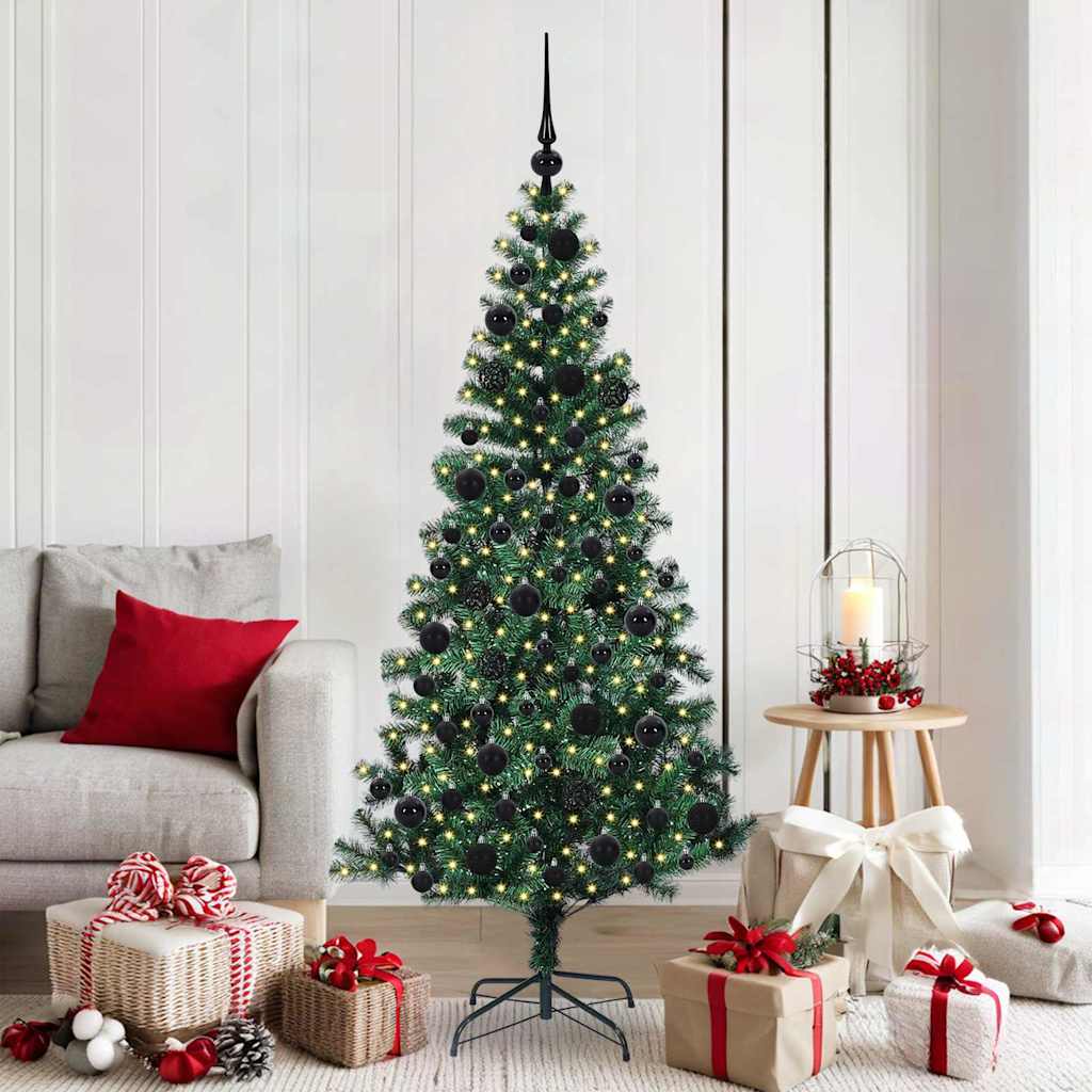 Künstlicher vorbeleuchteter Weihnachtsbaum Grün 180 cm