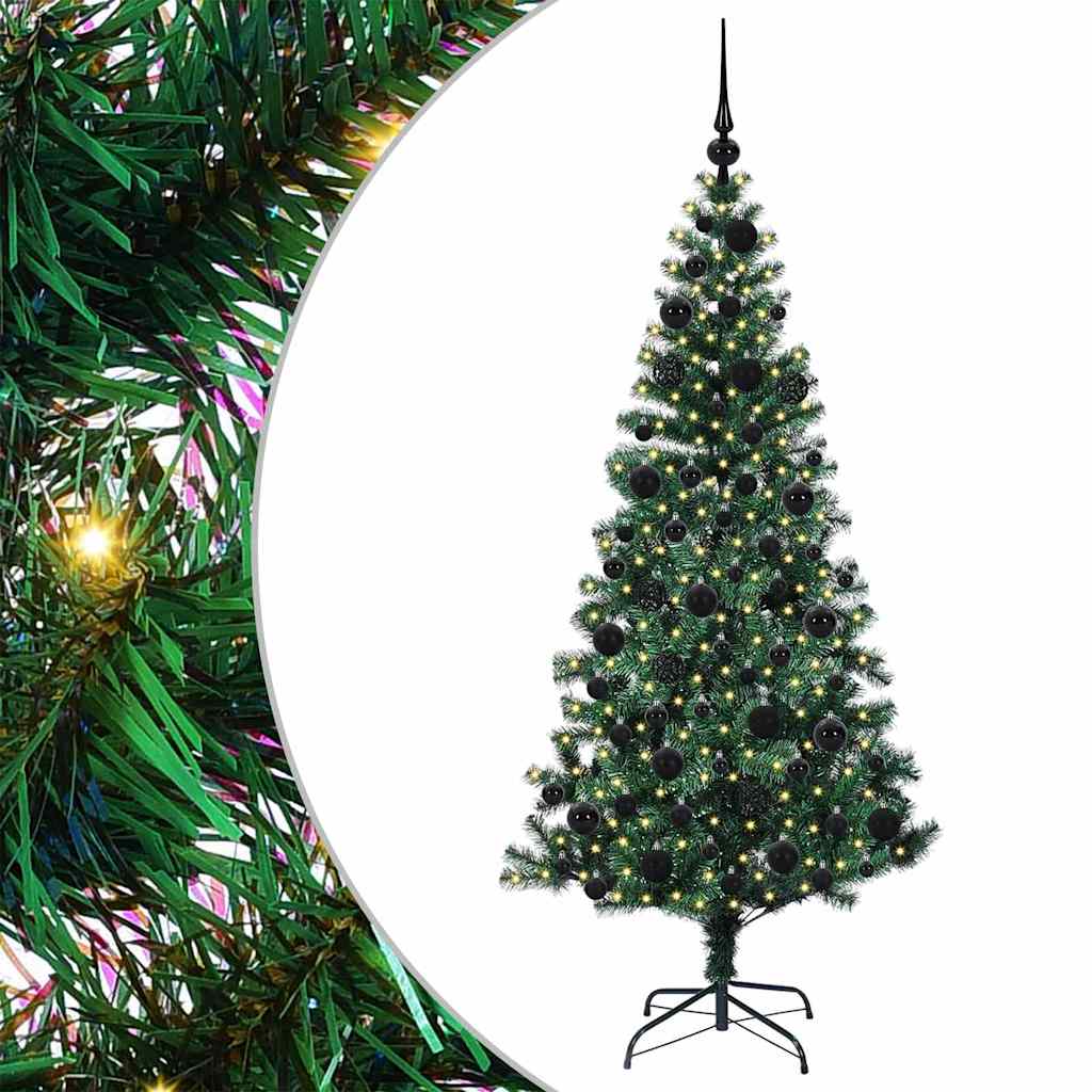 Künstlicher vorbeleuchteter Weihnachtsbaum Grün 180 cm