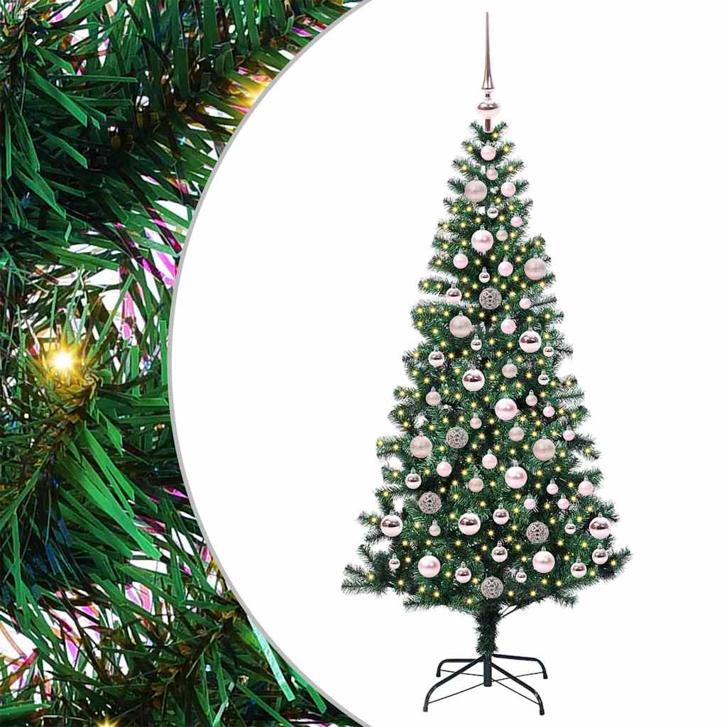 Künstlicher vorbeleuchteter Weihnachtsbaum Grün 180 cm