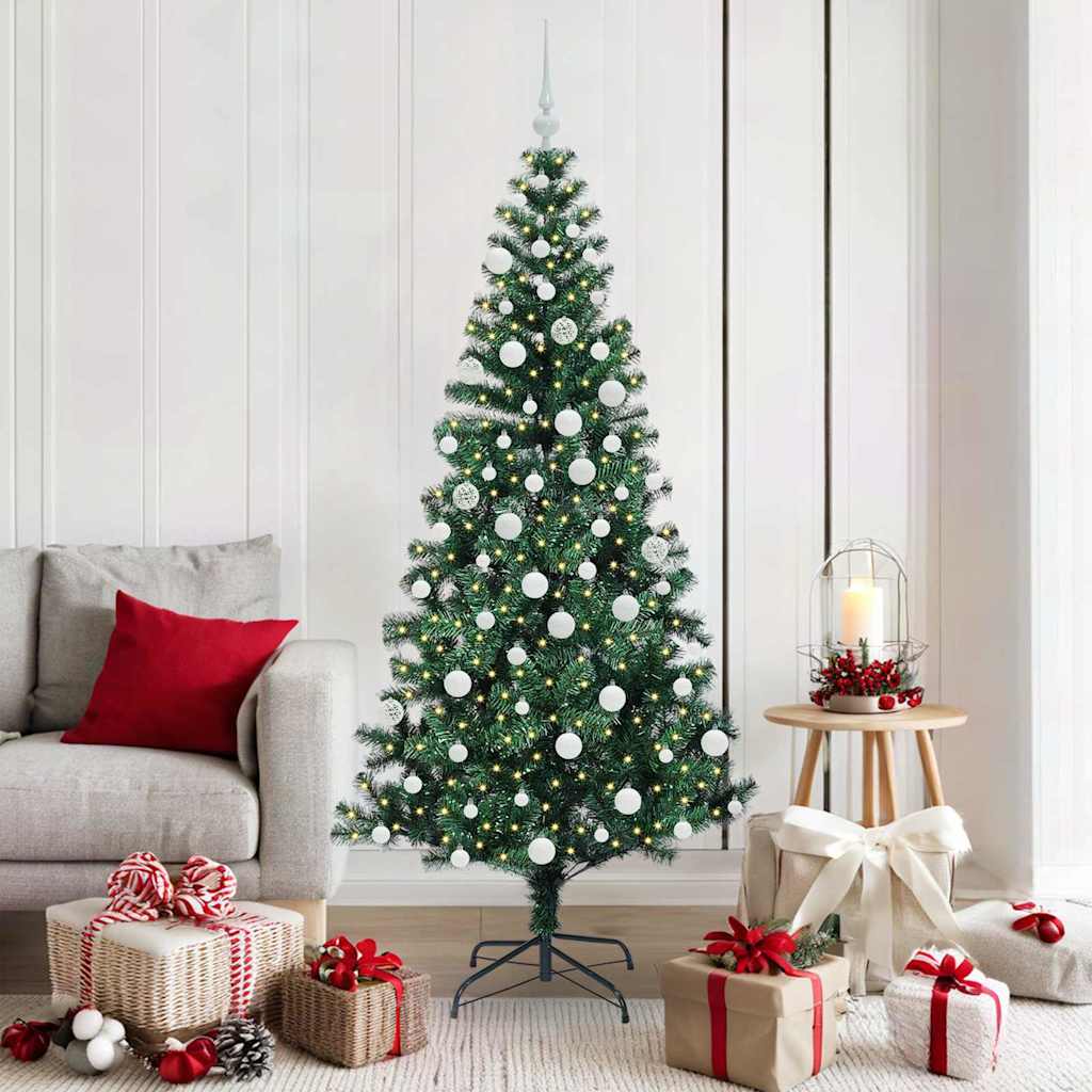 Künstlicher vorbeleuchteter Weihnachtsbaum Grün 180 cm