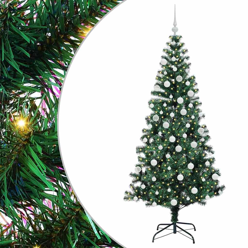 Künstlicher vorbeleuchteter Weihnachtsbaum Grün 180 cm