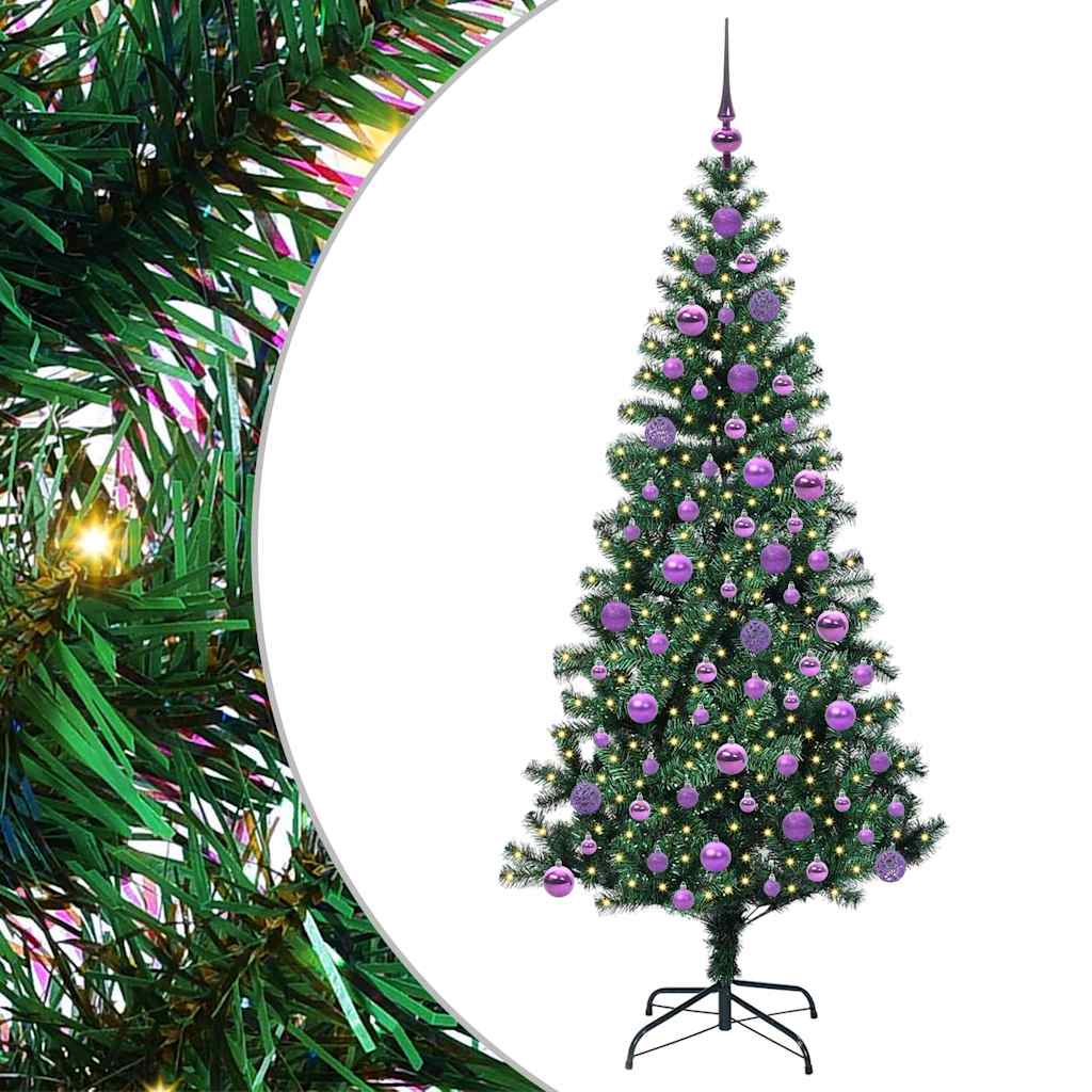 Künstlicher vorbeleuchteter Weihnachtsbaum Grün 180 cm