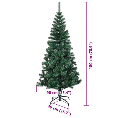 Künstlicher vorbeleuchteter Weihnachtsbaum Grün 180 cm