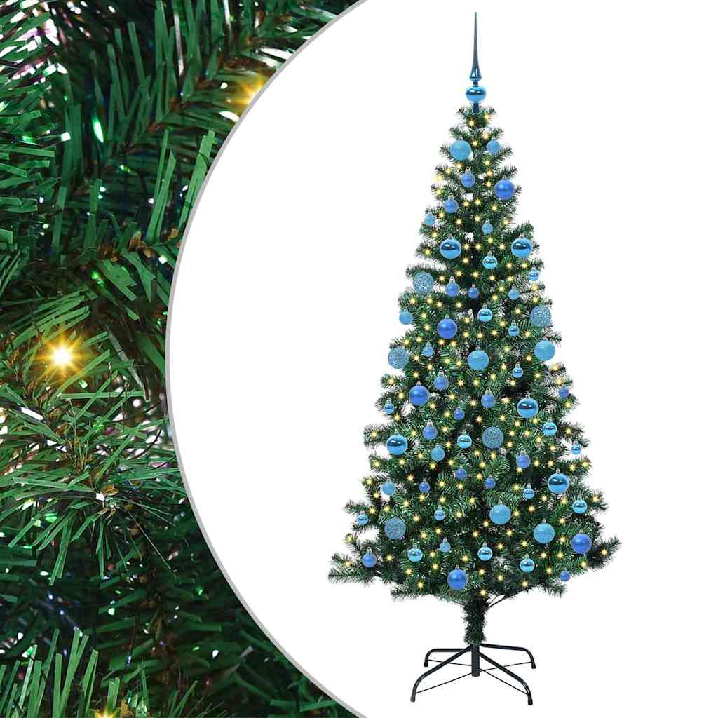 Künstlicher vorbeleuchteter Weihnachtsbaum Grün 180 cm