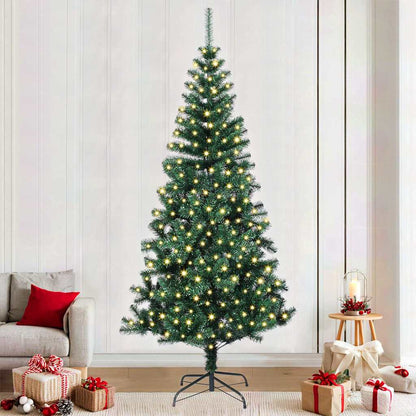 Künstlicher vorbeleuchteter Weihnachtsbaum Grün 240 cm