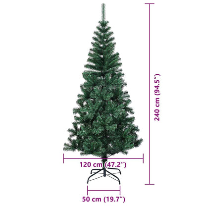Künstlicher vorbeleuchteter Weihnachtsbaum Grün 240 cm