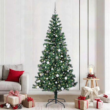 Künstlicher vorbeleuchteter Weihnachtsbaum Grün 240 cm