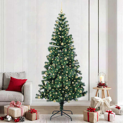 Künstlicher vorbeleuchteter Weihnachtsbaum Grün 240 cm