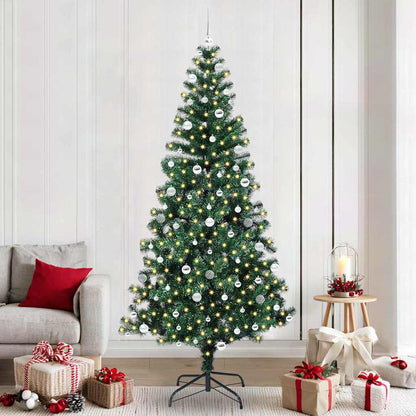 Künstlicher vorbeleuchteter Weihnachtsbaum Grün 240 cm