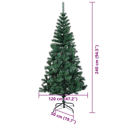 Künstlicher vorbeleuchteter Weihnachtsbaum Grün 240 cm