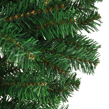 Umgedrehter Kunst Weihnachtsbaum mit Kugelset Grün 180 cm PVC
