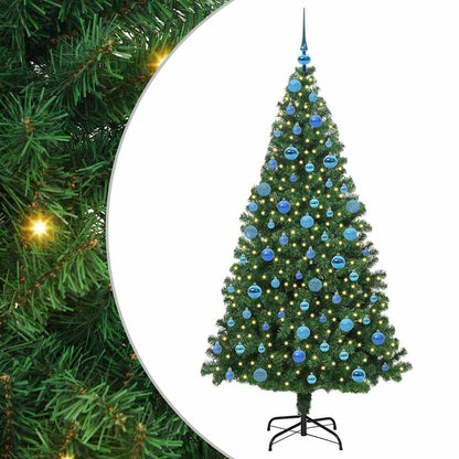 Umgedrehter Kunst Weihnachtsbaum mit Kugelset Grün 180 cm PVC