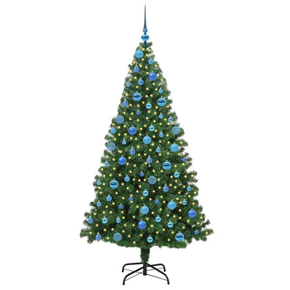 Umgedrehter Kunst Weihnachtsbaum mit Kugelset Grün 180 cm PVC