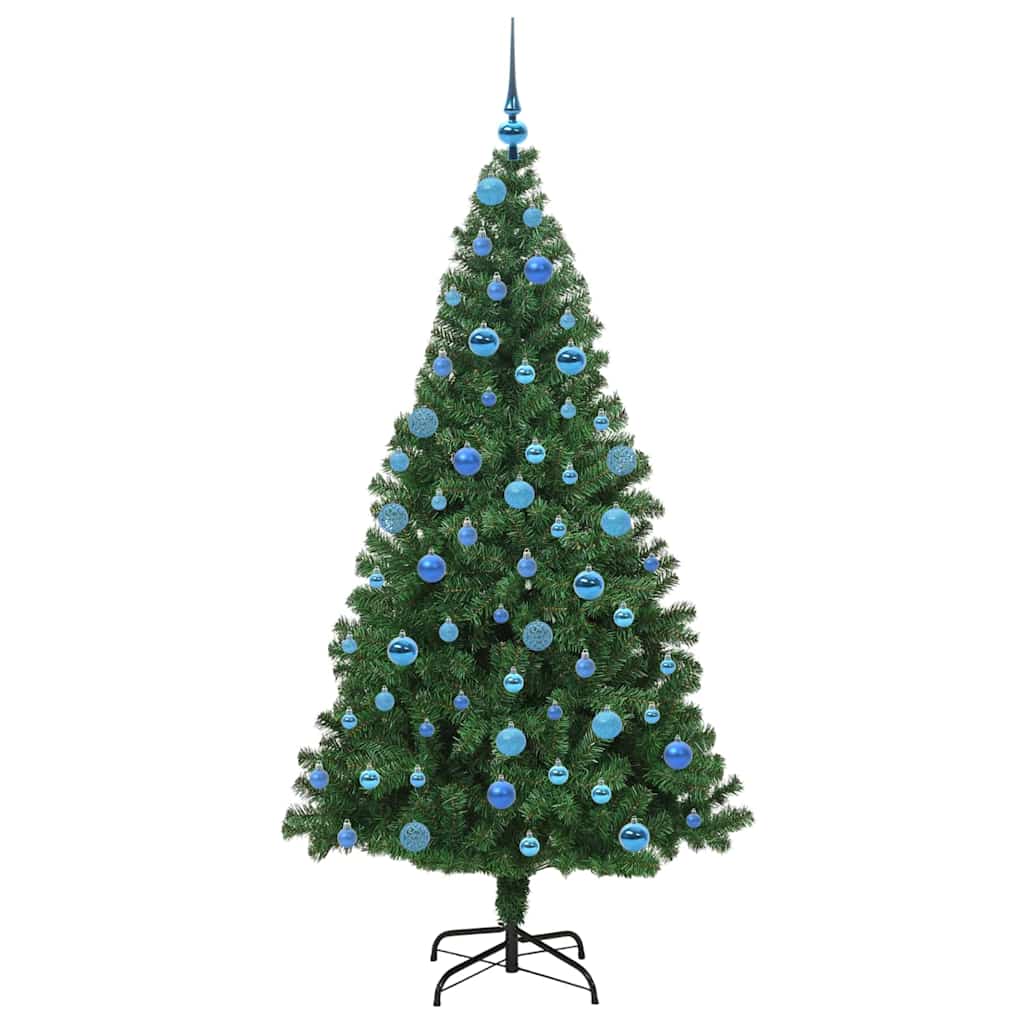 Umgedrehter Kunst Weihnachtsbaum mit Kugelset Grün 180 cm PVC