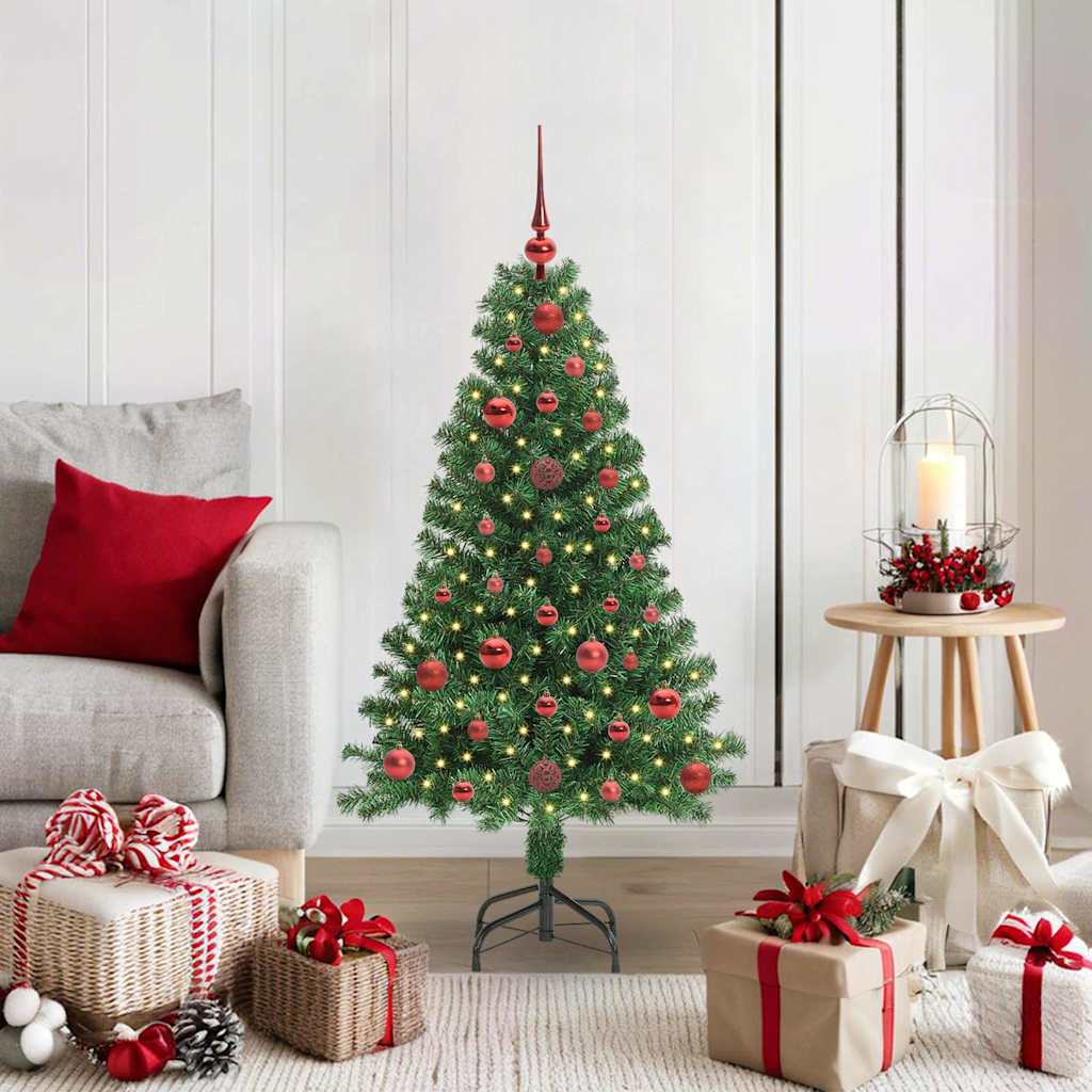 Künstlicher Weihnachtsbaum mit 150 LEDs mit Ständer Grün 120 cm