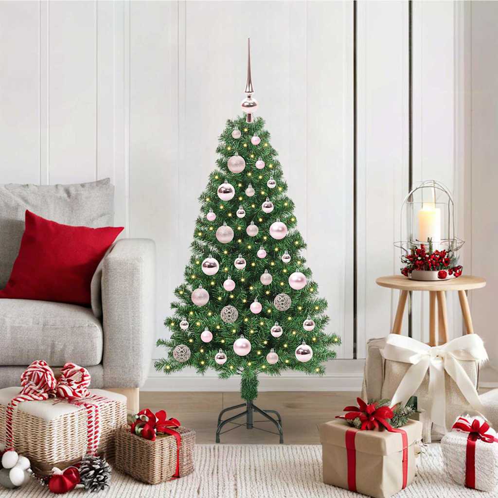 Künstlicher Weihnachtsbaum mit 150 LEDs mit Ständer Grün 120 cm