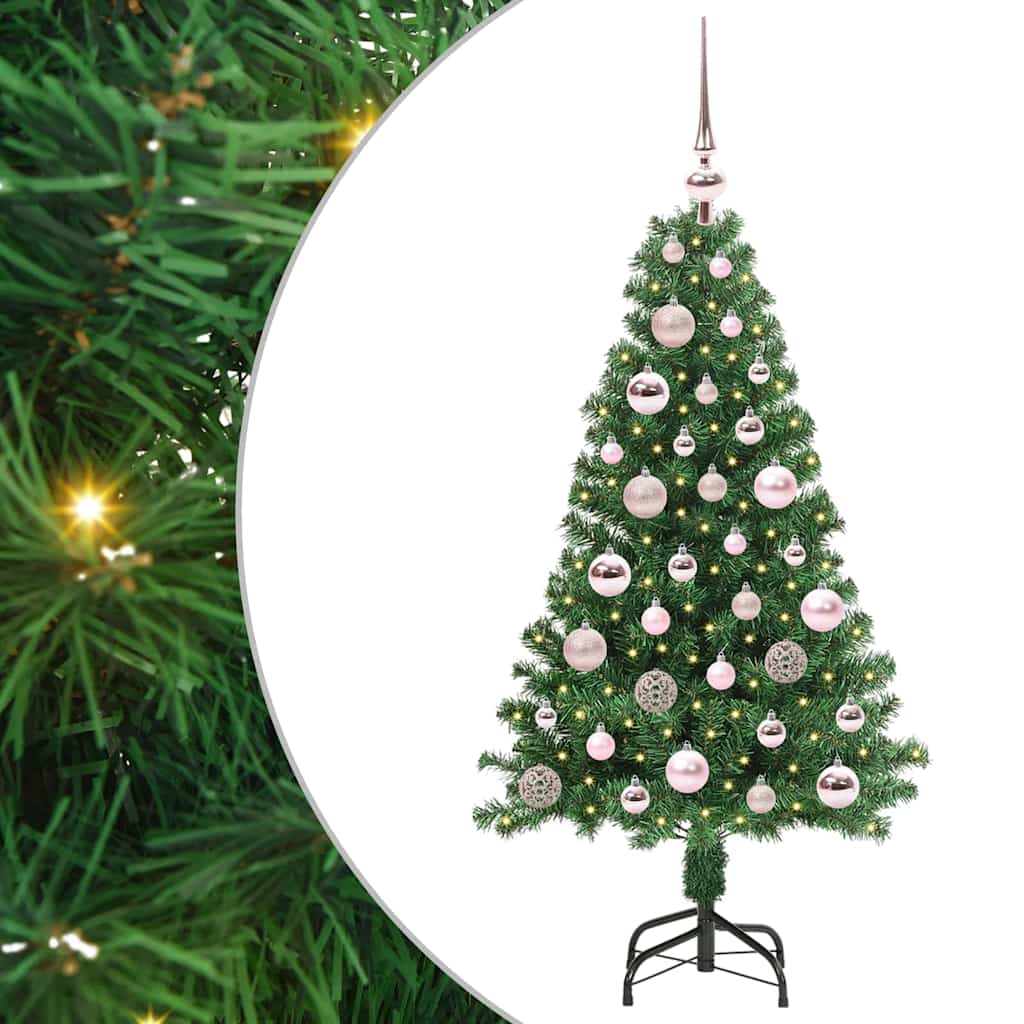 Künstlicher Weihnachtsbaum mit 150 LEDs mit Ständer Grün 120 cm