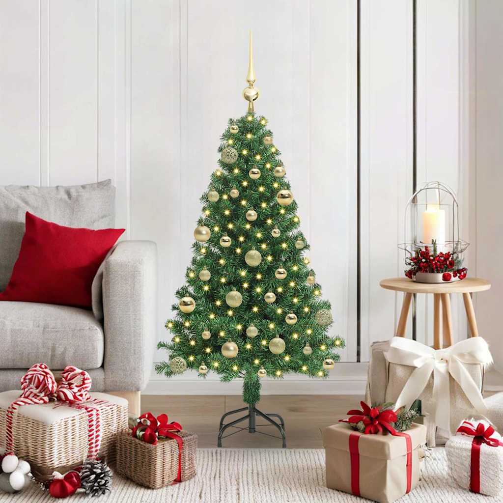 Künstlicher Weihnachtsbaum mit 150 LEDs mit Ständer Grün 120 cm