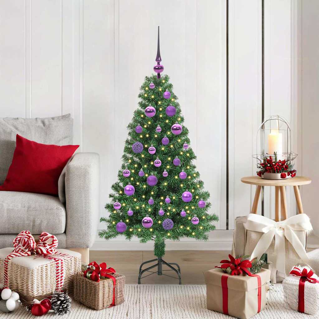 Künstlicher Weihnachtsbaum mit 150 LEDs mit Ständer Grün 120 cm