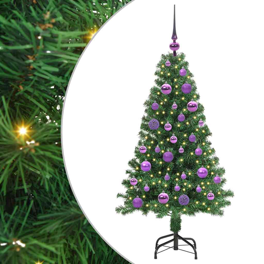 Künstlicher Weihnachtsbaum mit 150 LEDs mit Ständer Grün 120 cm