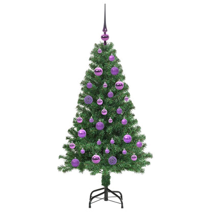 Künstlicher Weihnachtsbaum mit 150 LEDs mit Ständer Grün 120 cm